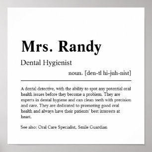 Dental Hygienic Personalisiert Gift Poster