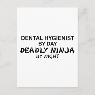 Dental Hygienist Deadly Ninja Postkarte