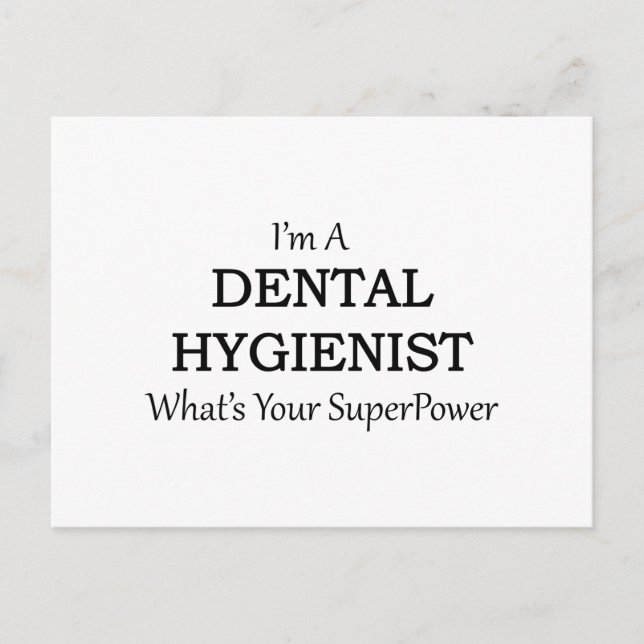 DENTAL HYGIENIST POSTKARTE (Vorderseite)