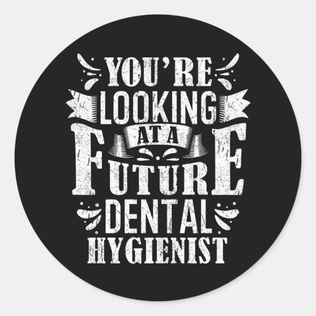 Dental Hygienist Runder Aufkleber (Vorderseite)