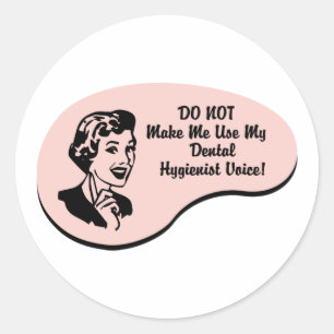 Dental Hygienist Voice Runder Aufkleber