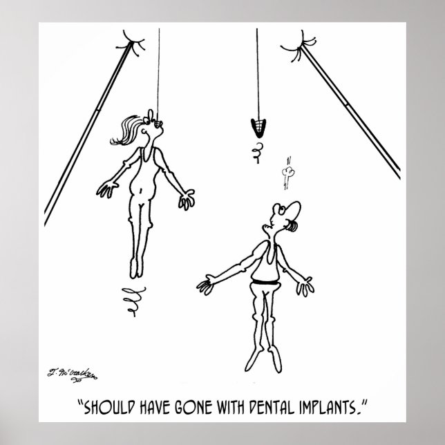 Dental Implant Cartoon 9468 Poster (Vorne)