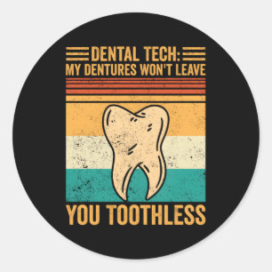 Dental Labrador Tech Dentistry Dentures Verlasse I Runder Aufkleber