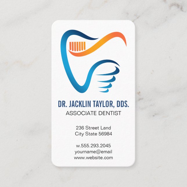 Dental Logo | Dentistry Professional Visitenkarte (Vorderseite)