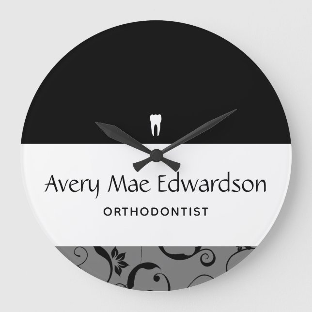 Dental Office Staff Große Wanduhr (Vorderseite)