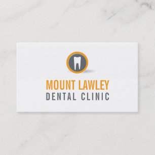 DENTAL OPERATION LOGO modern zahnorange grau Visitenkarte