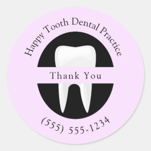 Dental Orthodontist Vielen Dank Custom Pink Runder Aufkleber