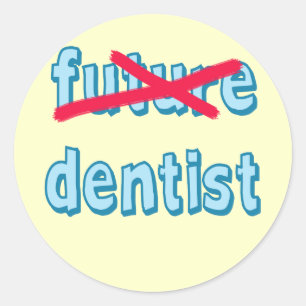 Dental School Grad Produkte Runder Aufkleber
