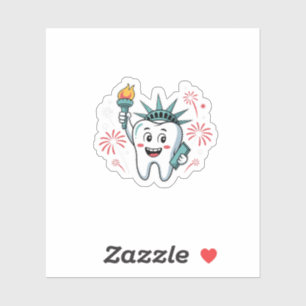 Dental Squad 4. Juli Zahnarzt Funny American Aufkleber