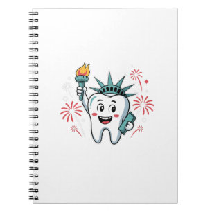 Dental Squad 4. Juli Zahnarzt Funny American Notizblock