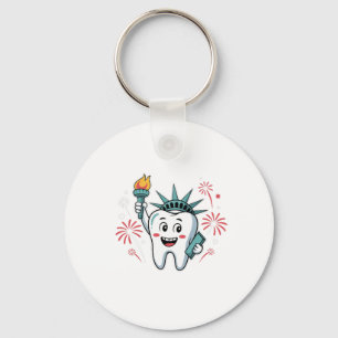 Dental Squad 4. Juli Zahnarzt Funny American Schlüsselanhänger