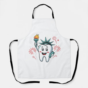 Dental Squad 4. Juli Zahnarzt Funny American Schürze