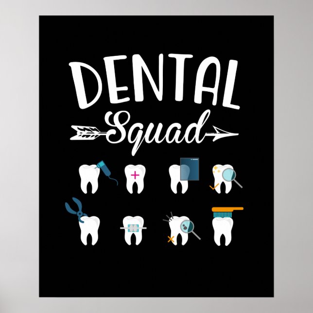 Dental Squad Dentist Dental Student Poster (Vorne)