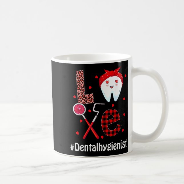 Dental Squad Dentist Happy Valentines Day Dental I Kaffeetasse (Rechts)