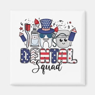 Dental Squad Niedlich Dentist Hygienist 4. Juli Magnet