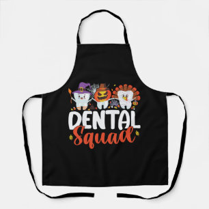 Dental Squad Tooth Dentist Erntedank Halloween Schürze