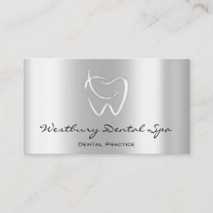Dental Studio Smile Logo Silver Grau Visitenkarte