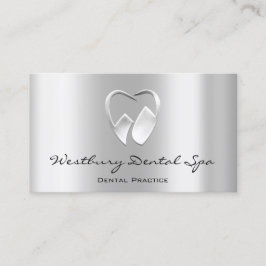 Dental Studio Smile-Logo Silver Gray Dentist Visitenkarte