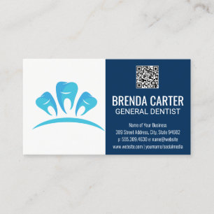 Dental Tees Logo   QR Scan Code Business Card Visitenkarte