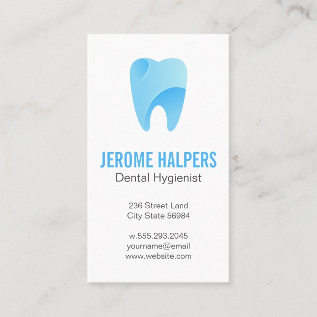 Dental Tooth Logo | Zahnmedizin Visitenkarte (Vorderseite)