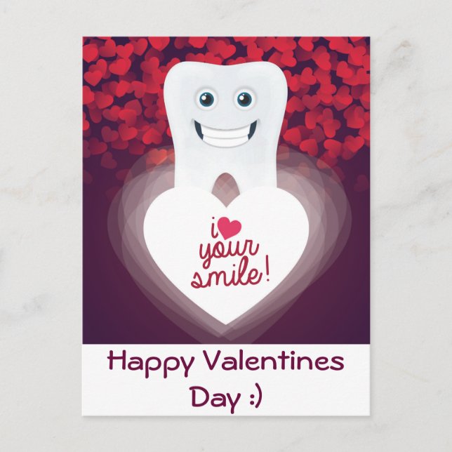Dental Valentine Postkarte (Vorderseite)