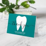 Dental White Tooth Schlichter Aquamariner Zahnarzt Dankeskarte<br><div class="desc">Dental Crystal Tooth Aquamarin Dentist danke Ihnen Karten.</div>