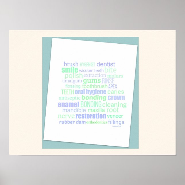 Dental Word Art Poster (Vorne)