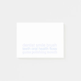 Dental Words Pastel Post-it Klebezettel
