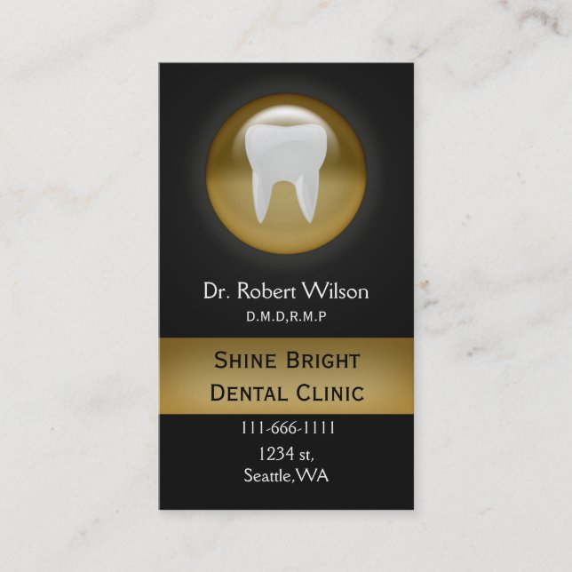 Dentale Visitenkarten mit Terminkarte (Vorderseite)