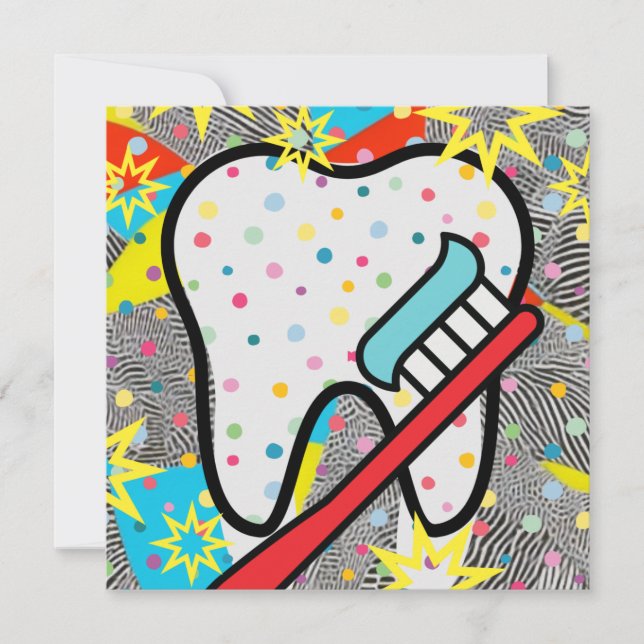 Dentalkunst Feiertagskarte (Vorderseite)