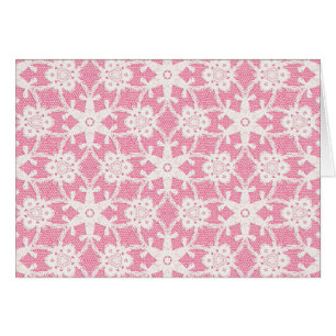 Dentelle antique - blanc et rose rose