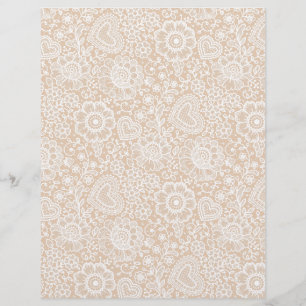Dentelle blanche sur papier à morceau ivoirien