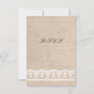 Dentelle blanche vintage de RSVP et carte de