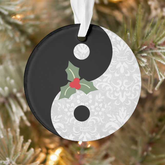 Dentelle de Faux noir et blanc Yin Yang avec Mistl (Arbre)