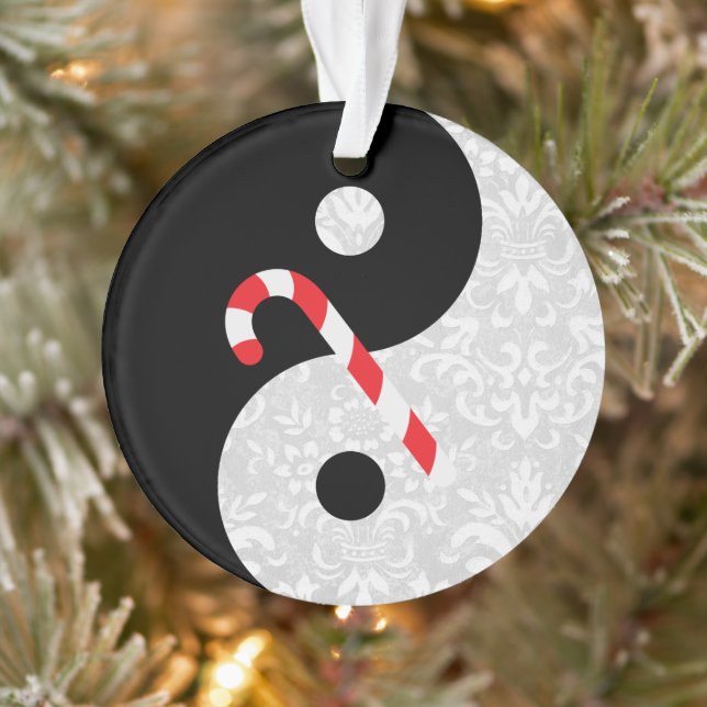 Dentelle de Faux noir et blanc Yin Yang avec Sucre (Arbre)
