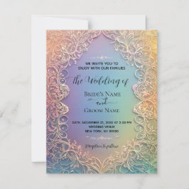 Dentelle délicate Faire-part de mariage