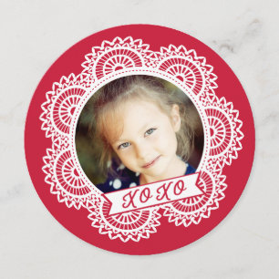 Dentelle Doily Photo Carte Saint Valentin