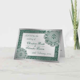 Dentelle d'or arabesque, carte RSVP