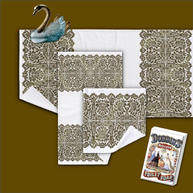 Dentelle d'or NOIR LUXUEUSE sur ensemble de servie (Créateur téléchargé)