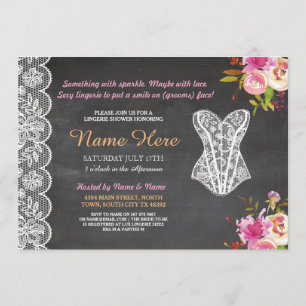 Dentelle du Invitation Floral Bridal