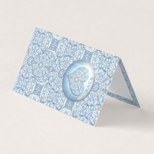 Dentelle en céramique bleu clair