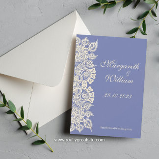 Dentelle Florale Violet Enregistrer la carte Date