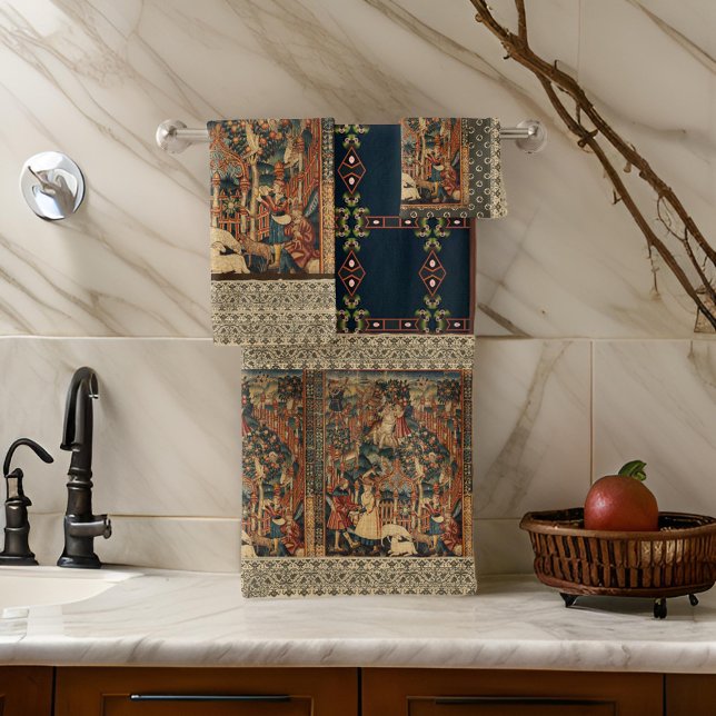 Dentelle grecque Renaissance Black Gold Beige Serv (Créateur téléchargé)