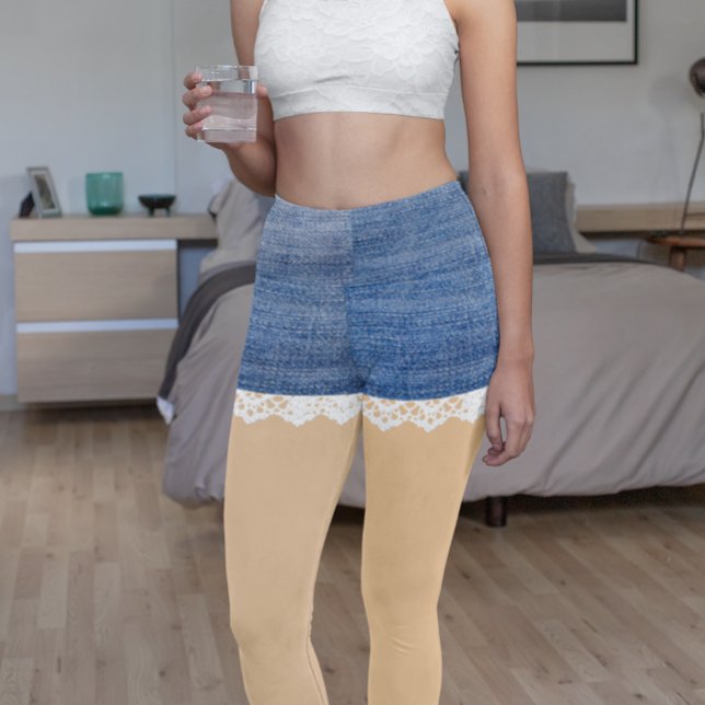 Dentelle Leggings Denim Shorts (Créateur téléchargé)