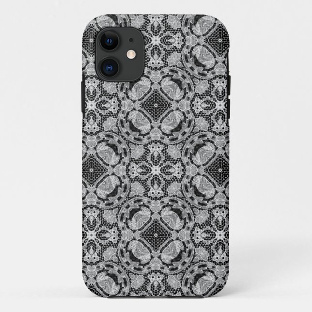 Dentelle noir et blanc iPhone 5 coque (Dos)
