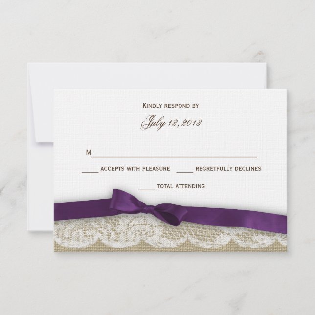 Dentelle romantique et réponse violette foncée (Devant)