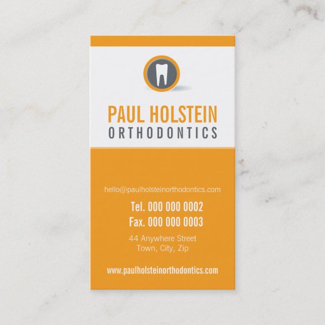 DENTIST APPOINTMENT CARD :: modernes Zahnlogo 6 Terminkarte (Vorderseite)