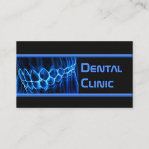 Dentist Blue Teeth Business Card Visitenkarte