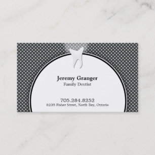 Dentist Business Card - Zahn Fun Dots Blau Visitenkarte