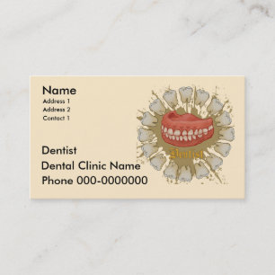Dentist Caduceus individuelle Name Terminkarte